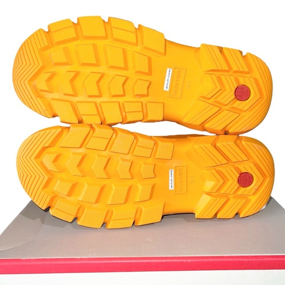 Hunter Boots Boys Size 4 Black Orange Gray Winter Molecular Insulated Waterproof - Picture 8 of 9